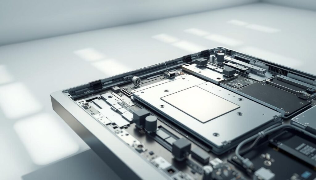 A detailed, technical illustration of a display screen disassembly guide. A high-angle view showcases the internal components of a sleek, modern display device. Metallic housings, circuit boards, and cables are visible in the foreground, while the background features a clean, neutral environment with soft, directional lighting. The scene conveys a sense of precision and professionalism, reflecting the expertise of Aloha's display repair services. A detailed, technical illustration of a display screen disassembly guide. A high-angle view showcases the internal components of a sleek, modern display device. Metallic housings, circuit boards, and cables are visible in the foreground, while the background features a clean, neutral environment with soft, directional lighting. The scene conveys a sense of precision and professionalism, reflecting the expertise of Aloha's display repair services.