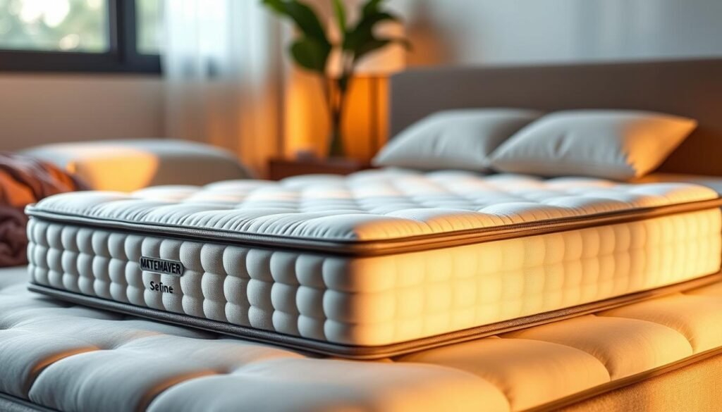 A high-quality, stylish mattress designed by StylesMaven, showcasing a modern, ergonomic profile with a plush, supportive surface. The mattress features a layered construction of memory foam and breathable fabrics, providing exceptional comfort and pressure relief for the spine. Warm, natural lighting illuminates the smooth, tailored texture of the mattress, capturing its luxurious yet practical design. The scene conveys a sense of relaxation and well-being, highlighting the mattress's ability to promote healthy spinal alignment and a restful night's sleep. A high-quality, stylish mattress designed by StylesMaven, showcasing a modern, ergonomic profile with a plush, supportive surface. The mattress features a layered construction of memory foam and breathable fabrics, providing exceptional comfort and pressure relief for the spine. Warm, natural lighting illuminates the smooth, tailored texture of the mattress, capturing its luxurious yet practical design. The scene conveys a sense of relaxation and well-being, highlighting the mattress's ability to promote healthy spinal alignment and a restful night's sleep.